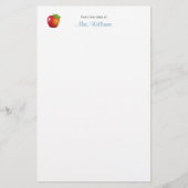 Sweet Red Apple School Teacher Briefpapier (Vorderseite)