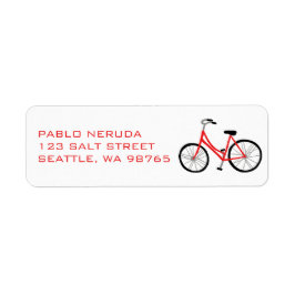 Sweet Red Bicycle Bike CUSTOM Mailing