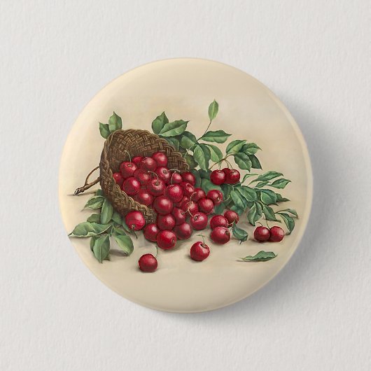 Sweet Red Cherries Button (Vorderseite)