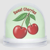 Sweet Red Cherries Personalized Schneekugeln (Vorderseite)