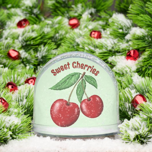 Sweet Red Cherries Personalized Schneekugeln (Weihnachten)