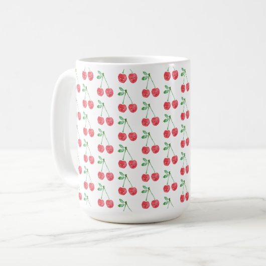 Sweet Red Cherry Delicate Muster Kaffeetasse (Vorderseite Links)