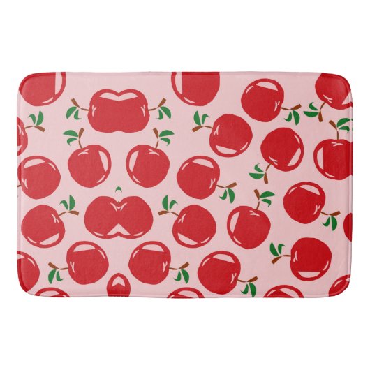 Sweet Red Cherry Muster Badematte (Vorderseite)