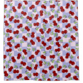 Sweet Red Cherry Muster Duschvorhang (Vorderseite)