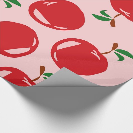 Sweet Red Cherry Muster Geschenkpapier (Ecke)