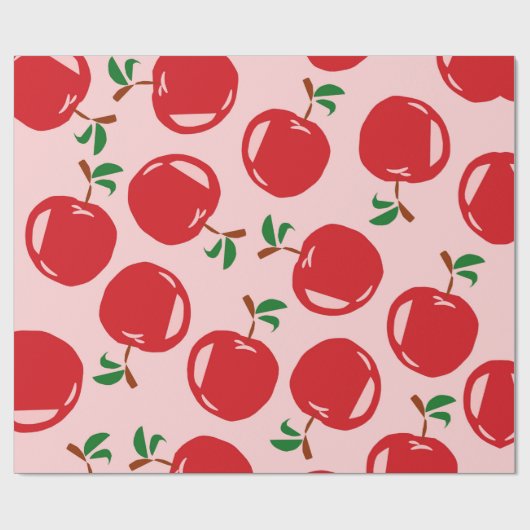 Sweet Red Cherry Muster Geschenkpapier (Flach)