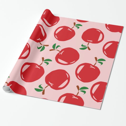 Sweet Red Cherry Muster Geschenkpapier (Ungerollt)