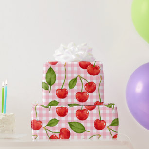Sweet Red Cherry Muster Geschenkpapier