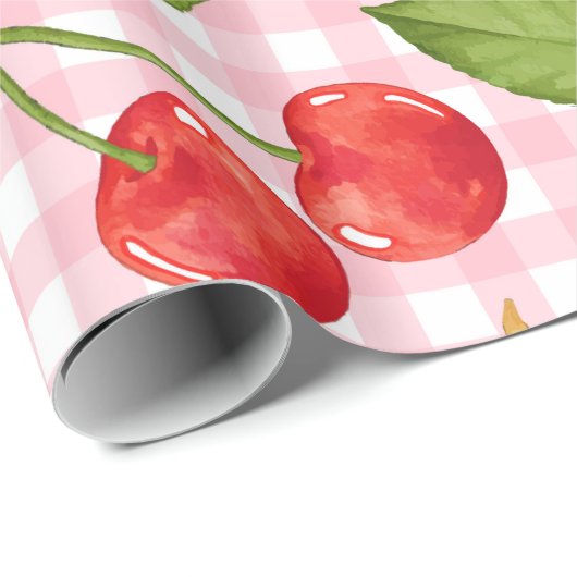 Sweet Red Cherry Muster Geschenkpapier (Rolleneckpunkt)