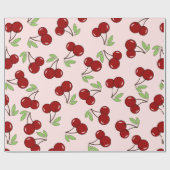 Sweet Red Cherry Muster Geschenkpapier (Flach)