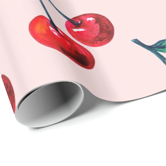 Sweet Red Cherry Muster Geschenkpapier (Rolleneckpunkt)