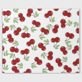 Sweet Red Cherry Muster Geschenkpapier (Flach)
