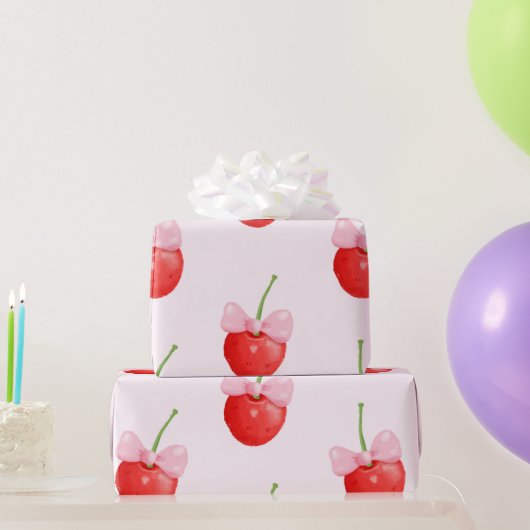 Sweet Red Cherry Muster Geschenkpapier (Partygeschenke)