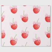 Sweet Red Cherry Muster Geschenkpapier (Flach)