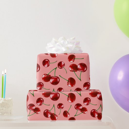 Sweet Red Cherry Muster Geschenkpapier (Partygeschenke)
