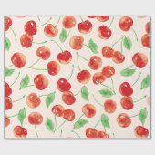 Sweet Red Cherry Muster Geschenkpapier (Flach)