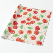 Sweet Red Cherry Muster Geschenkpapier (Ungerollt)