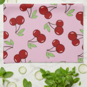 Sweet Red Cherry Muster Geschirrtuch (Gefaltet)
