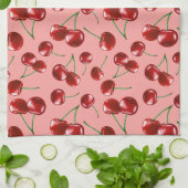 Sweet Red Cherry Muster Geschirrtuch (Gefaltet)