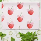 Sweet Red Cherry Muster Geschirrtuch (Gefaltet)