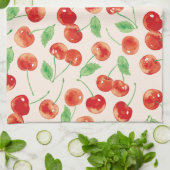 Sweet Red Cherry Muster Geschirrtuch (Gefaltet)
