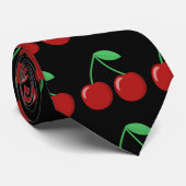 Sweet Red Cherry Muster Krawatte (Gerollt)