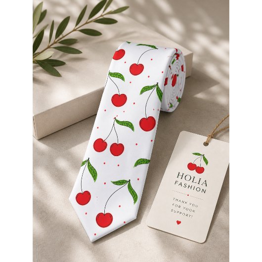 Sweet Red Cherry Muster Krawatte