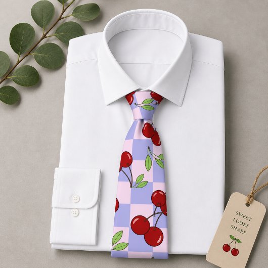 Sweet Red Cherry Muster Krawatte