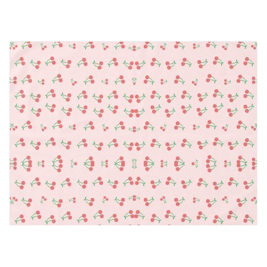 Sweet Red Cherry Muster Tischdecke (Vorderseite (Horizontal))