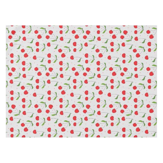 Sweet Red Cherry Muster Tischdecke (Vorderseite (Horizontal))