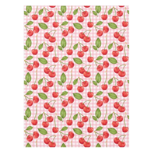 Sweet Red Cherry Muster Tischdecke (Vorderseite)