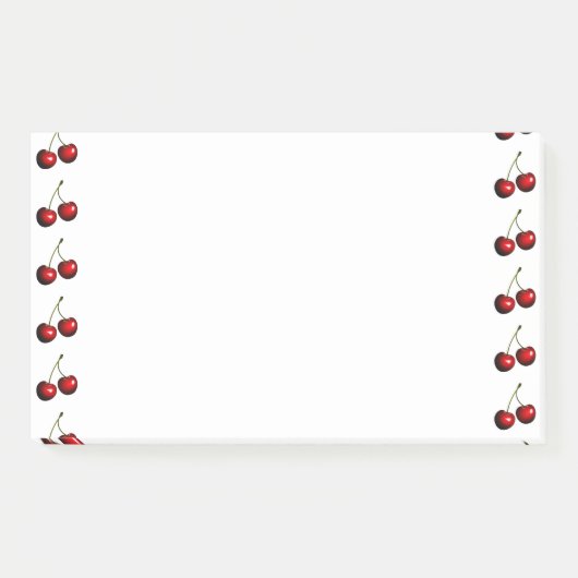 Sweet Red Cherry Sticky Notes Post-it Klebezettel (Vorderseite)
