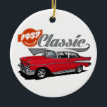 Sweet Red Classic Keramik Ornament<br><div class="desc">Dies ist ein Rendering eines klassischen Autos,  das mit Kreiden und Markern erstellt wurde,  mit digitalem Hintergrund.</div>