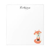 Sweet Red Fox mit Bow-Krawatte Notizblock (Vorderseite)