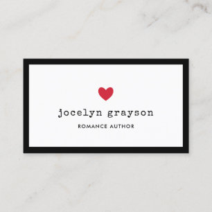 Sweet Red Heart Romance Autor Visitenkarte