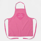 Sweet Red Hearts Apron for Him Personalized I Love Schürze (Vorderseite)