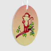 Sweet Red Monkey Animal Acrylic Ornament (Vorderseite)