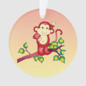 Sweet Red Monkey Animal Acrylic Ornament (Vorderseite)