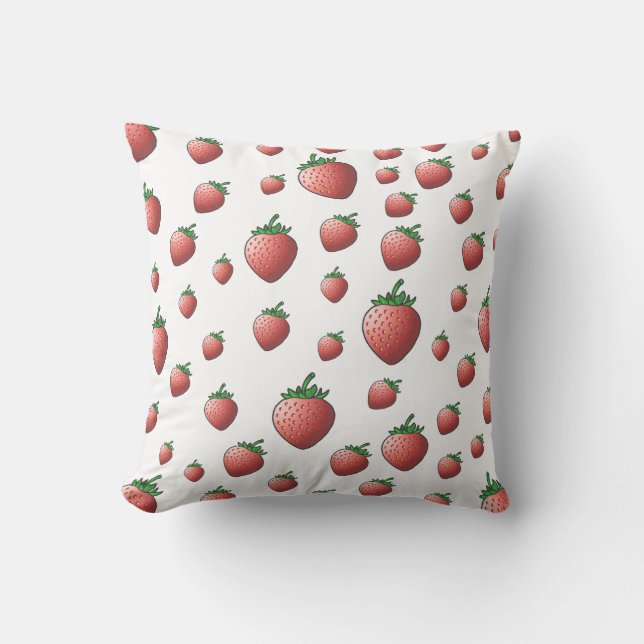 Sweet Red Strawberries Kissen (Vorderseite)