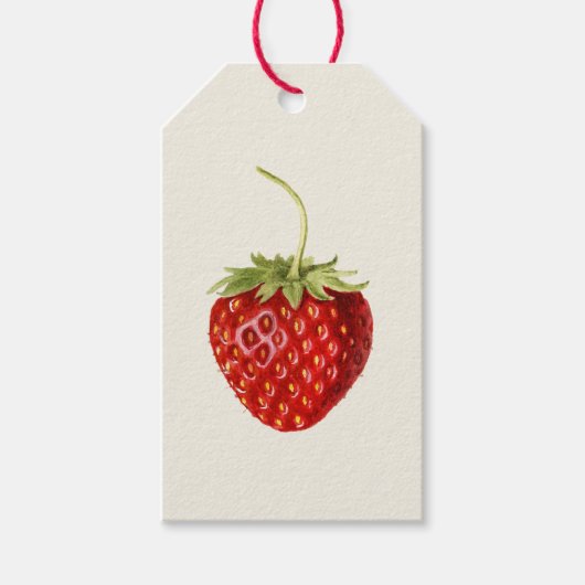 Sweet Red Strawberry (von Louis C.C. Krieger) Geschenkanhänger (Vorderseite)