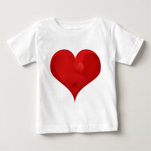Sweet Red Valentine Liebe Herz Baby T-shirt (Vorderseite)