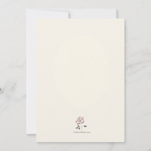 Sweet Reflection Foto Einladung (Rückseite)