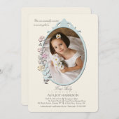 Sweet Reflection Foto Erste Heilige Kommune Einladung (Vorne/Hinten)