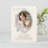 Sweet Reflection Foto Erste Heilige Kommune Einladung (Stehend Vorderseite)