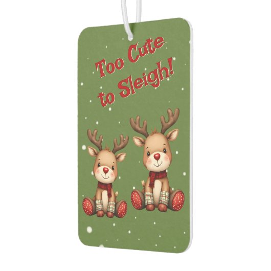 Sweet Reindeer Pair in Holiday Snowfall Autolufterfrischer (Links)
