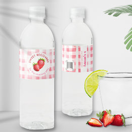 Sweet Relief Hangover Kit Bachelorette Strawberry Wasserflaschenetikett