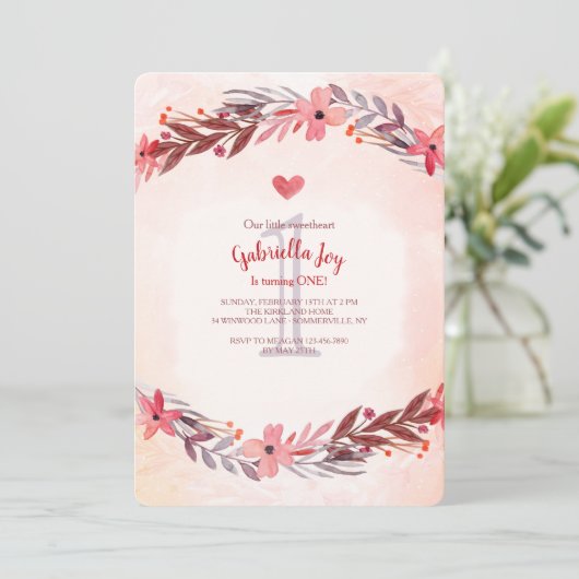 Sweet Remembrance Einladung (Stehend Vorderseite)