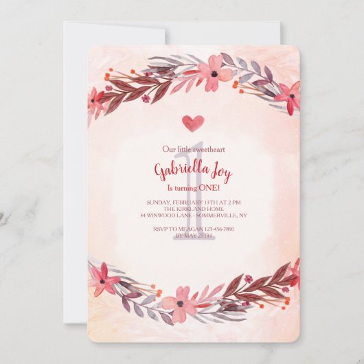 Sweet Remembrance Einladung (Vorderseite)