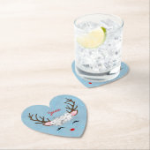 Sweet Rentier Eyelashes und Antler mit Blume Untersetzer (Vor Ort)