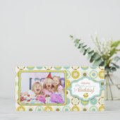 Sweet Retro Foto Card (Stehend Vorderseite)